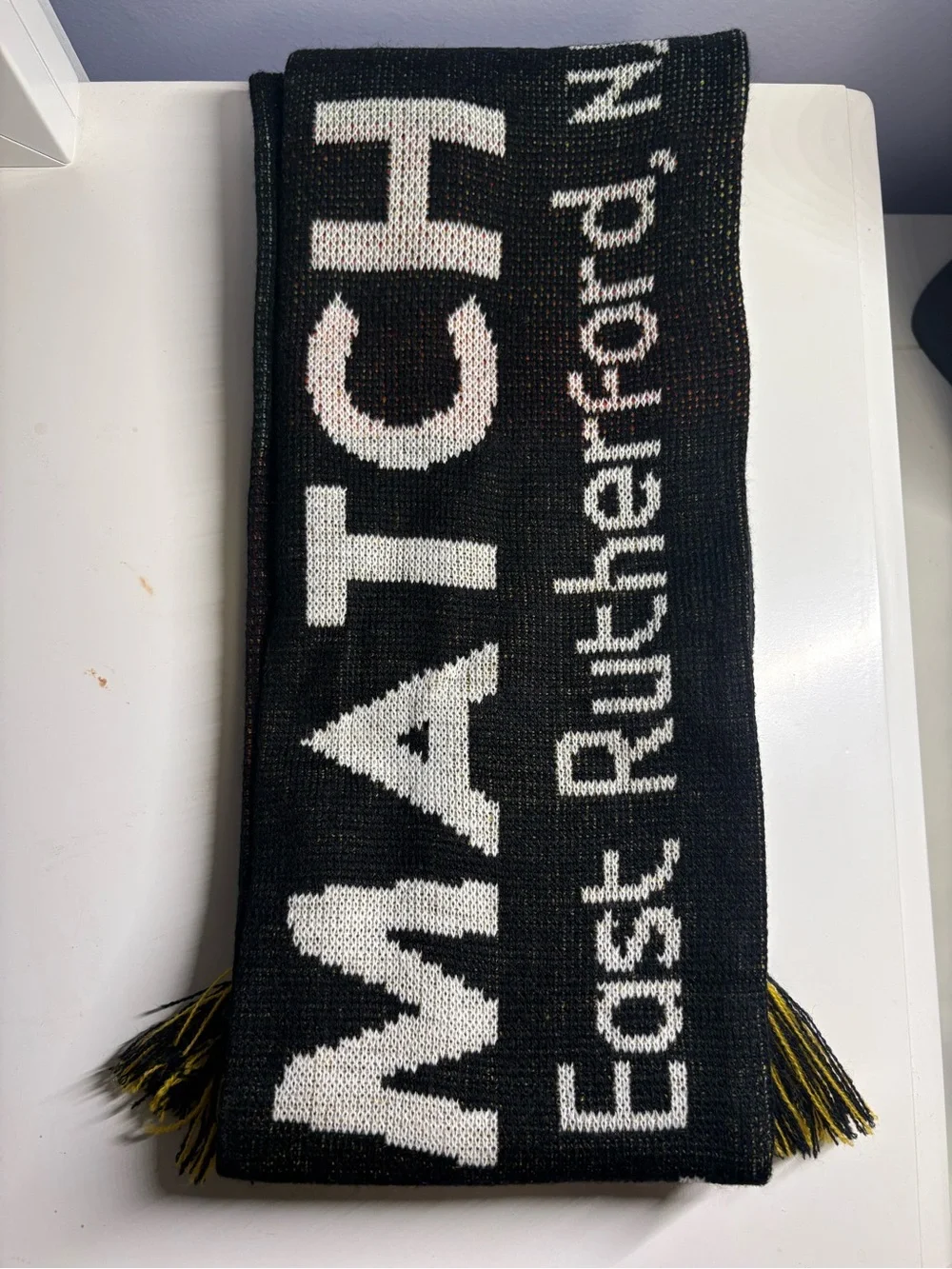 Copa America Centenario Woven Scarf - Black with Yellow